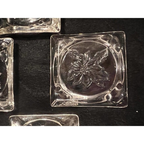 Square Glass Ashtrays - set of four - Picture 7 of 10